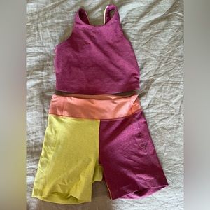 Outdoor Voices cropped tank & shorts set